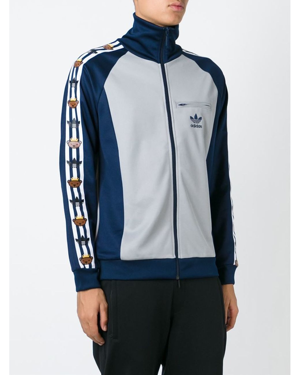 adidas Originals Adidas Original X Nigo Bear Printed Sport Jacket in Blue  for Men