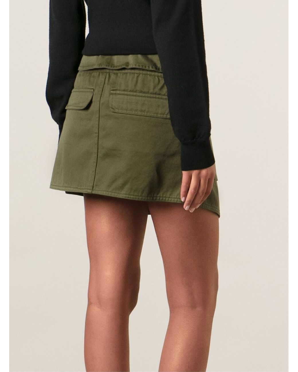 Isabel Marant Wrap Military Skirt in Natural | Lyst