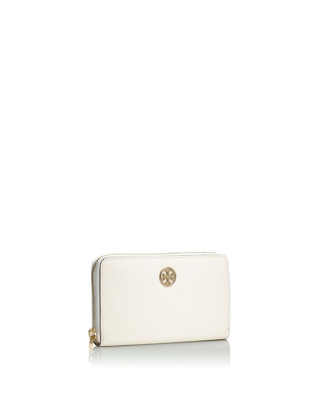 Tory Burch Robinson Mini Zip Continental Wallet in White Lyst