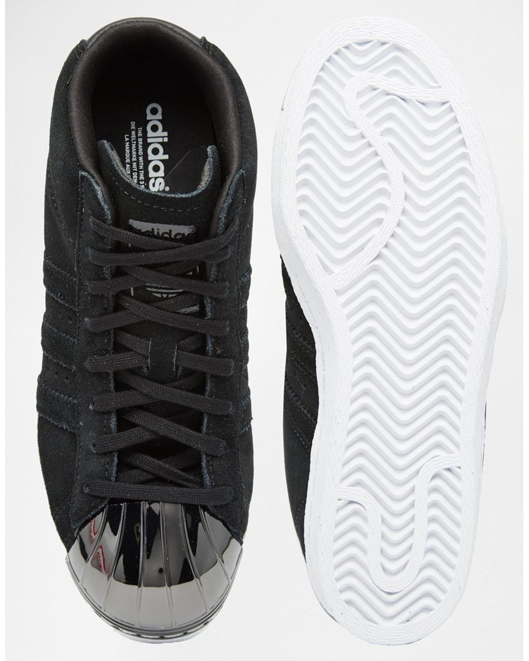 adidas Superstar Metal Toe in Black