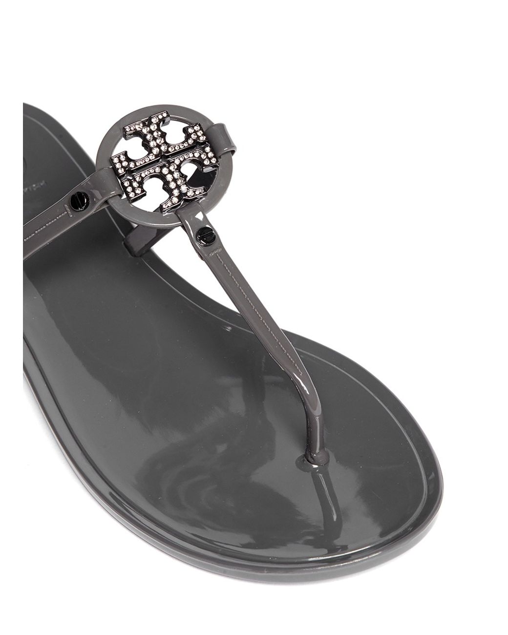 Tory Burch 'Mini Miller' Jelly Thong Sandals in Gray | Lyst