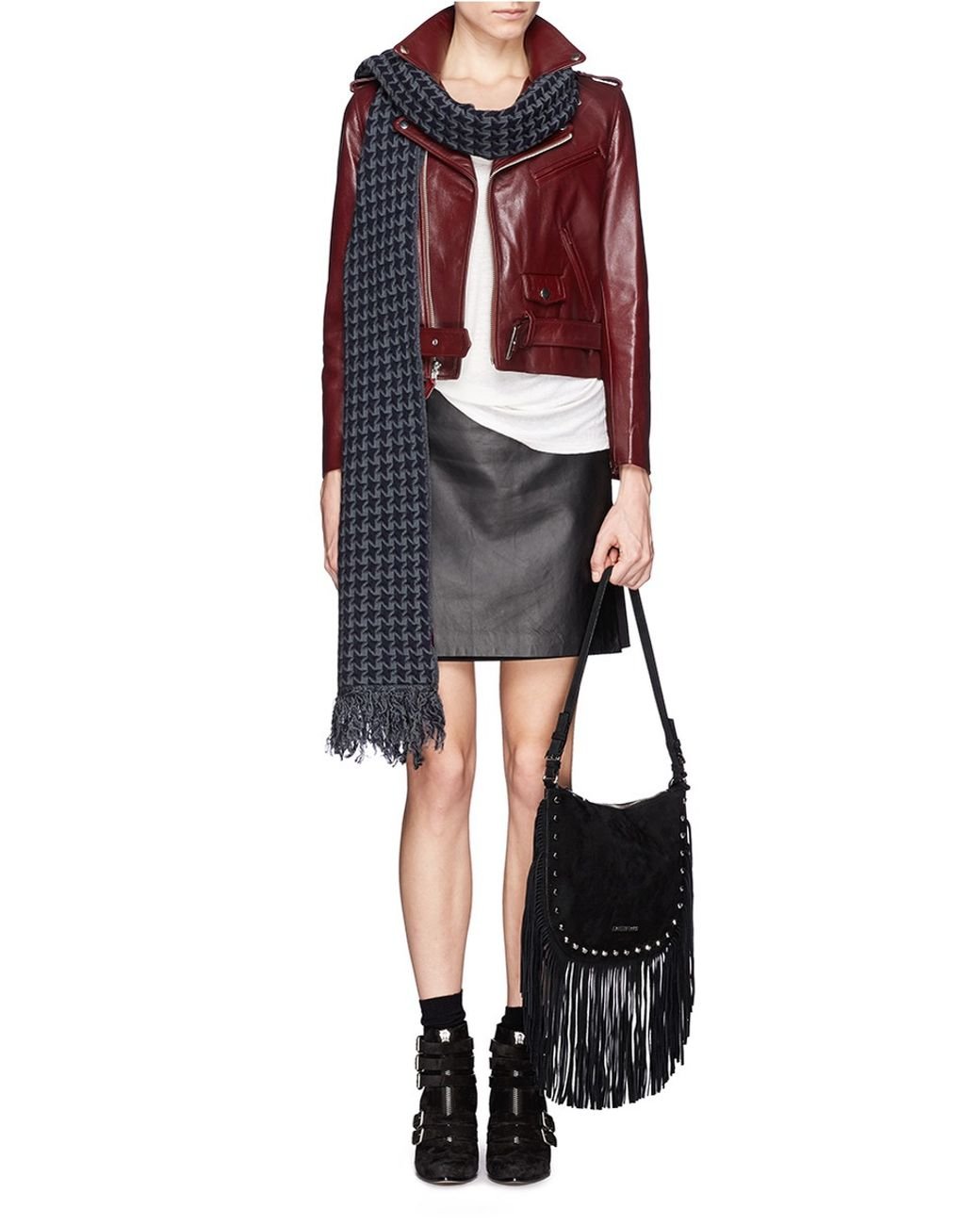 Michael kors suede fringe bag new arrivals