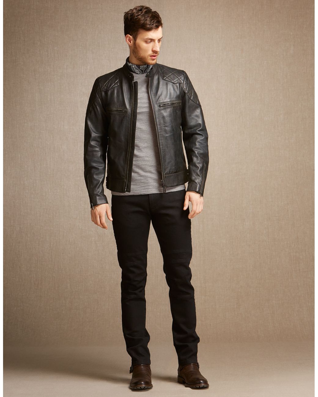 Belstaff Leather Stannard Jacket in Black for Men | Lyst Canada