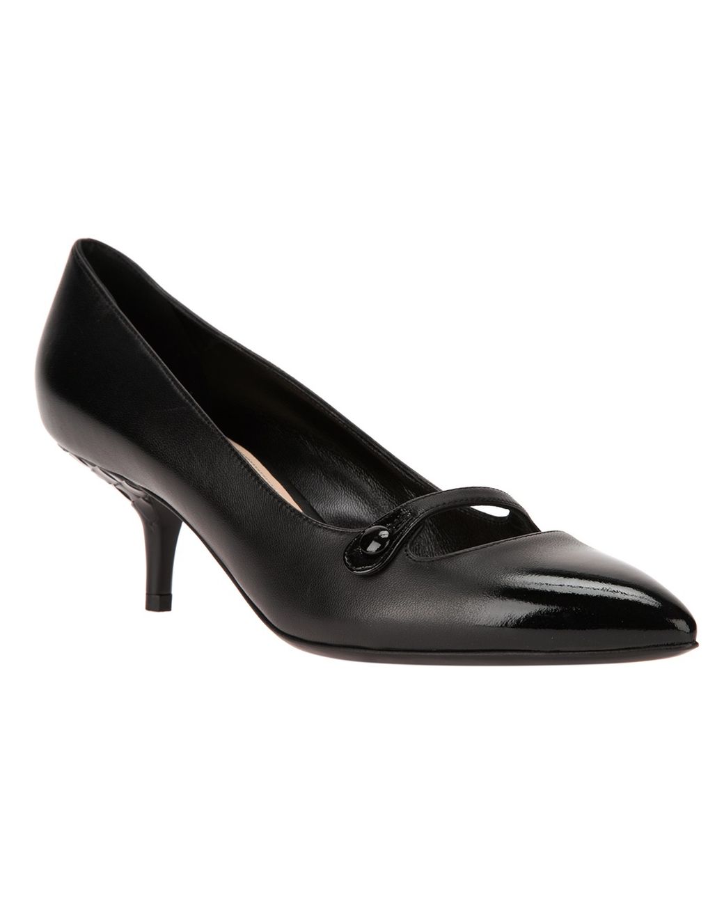 Bottega Veneta Kitten Heel Pump in Black | Lyst