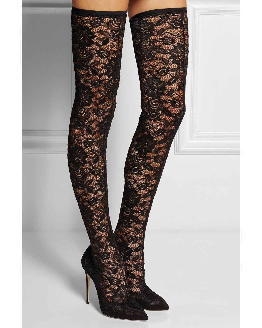 Dolce and gabbana thigh high boots hot sale
