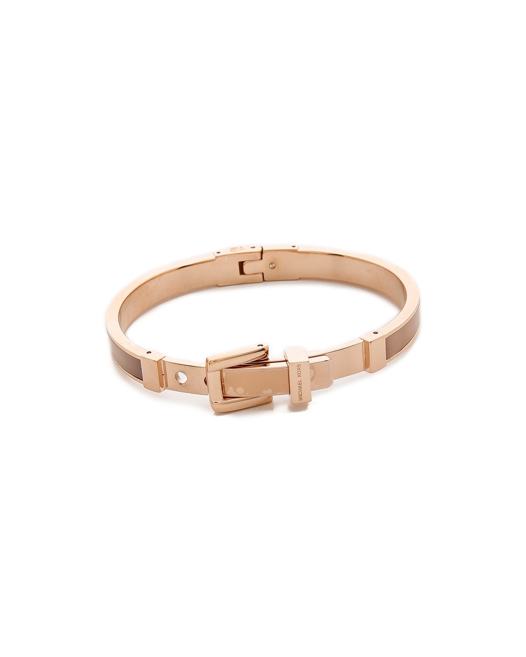Michael Kors MKJ4614710 Gold-tone Buckle Bangle Women's Bracelet at...