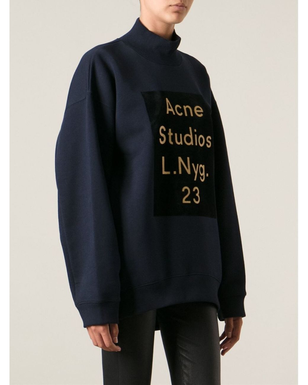 Acne Studios Beta Flock Sweater in Blue | Lyst