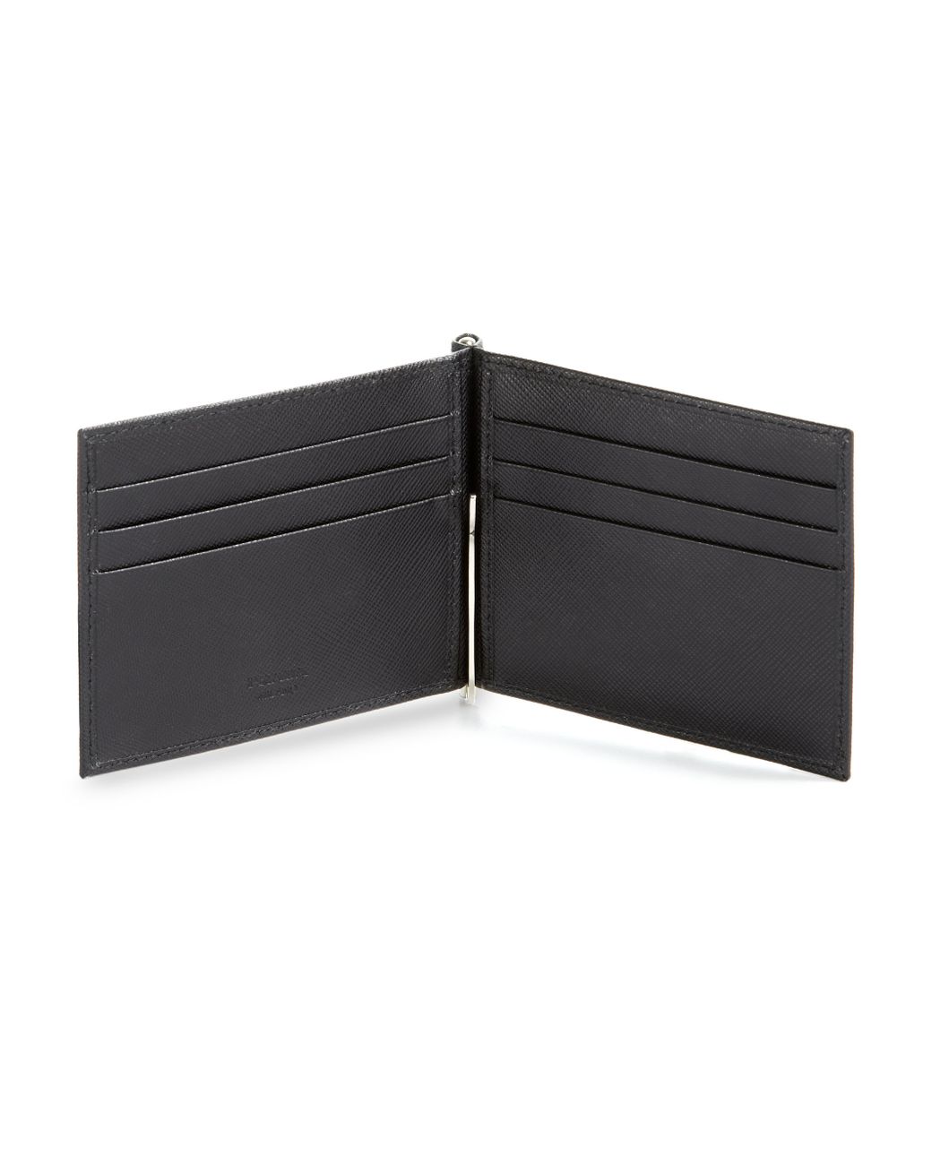 Prada Men's Saffiano Cuir Billfold Wallet - Black/red for Men