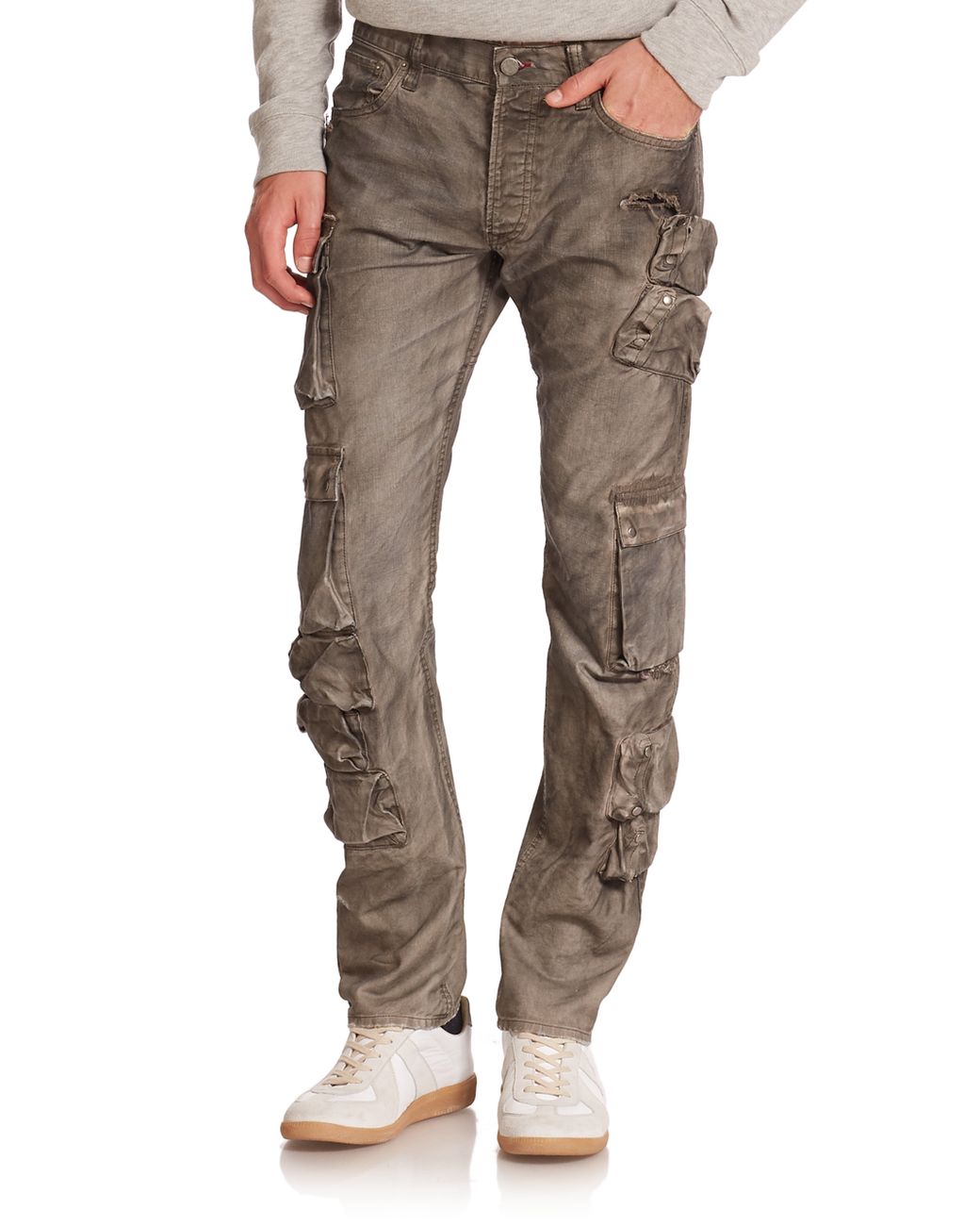 Ralph Lauren Black Label Swat Cotton Cargo Pants in Gray for Men | Lyst