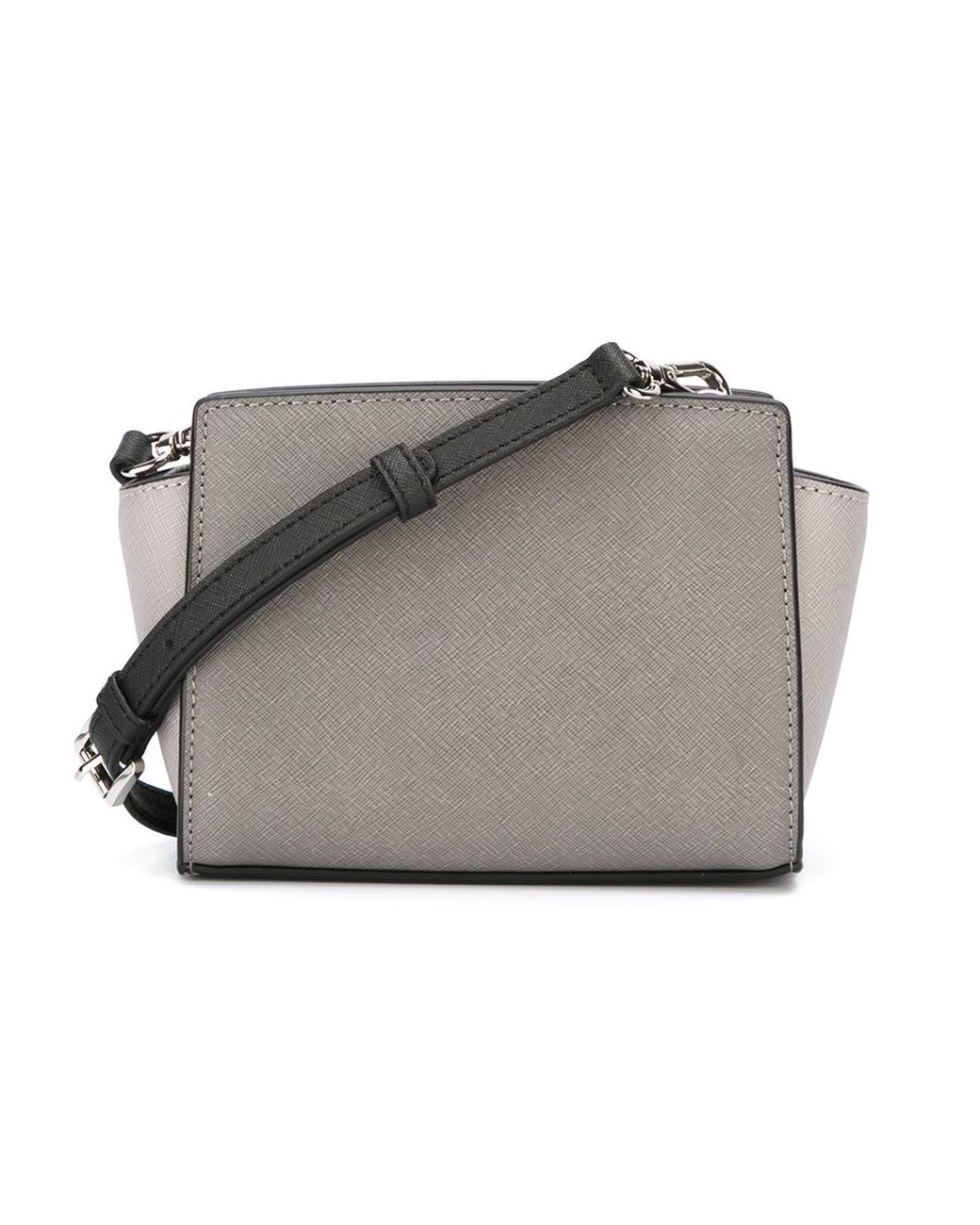 Michael Kors Selma Medium Messenger Bag Crossbody Cement Gray Cream