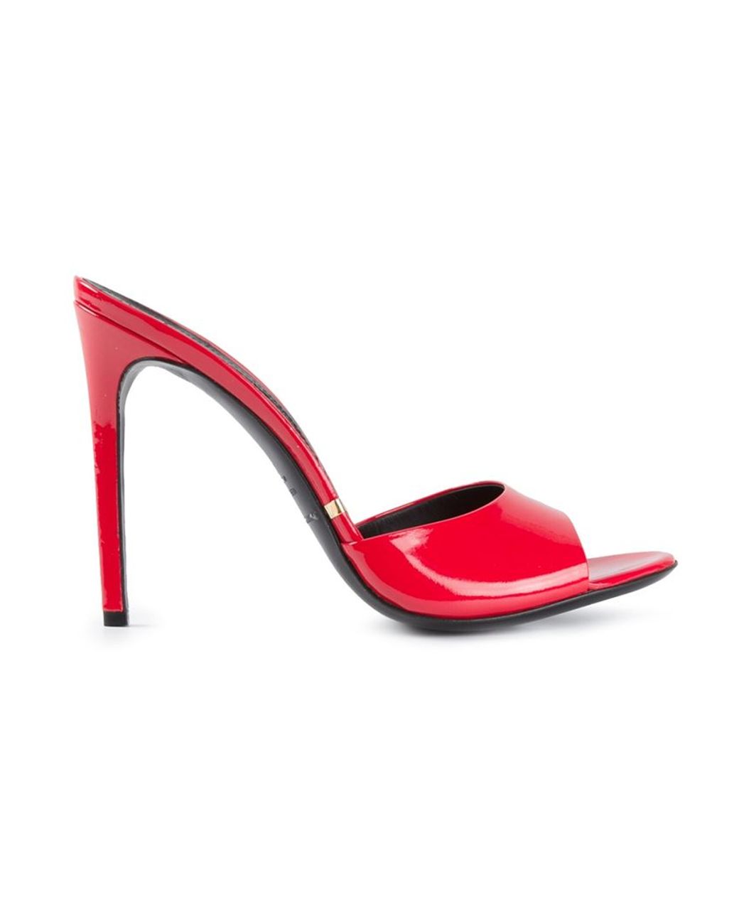 Gianmarco Lorenzi Stiletto Heel Mules in Red | Lyst