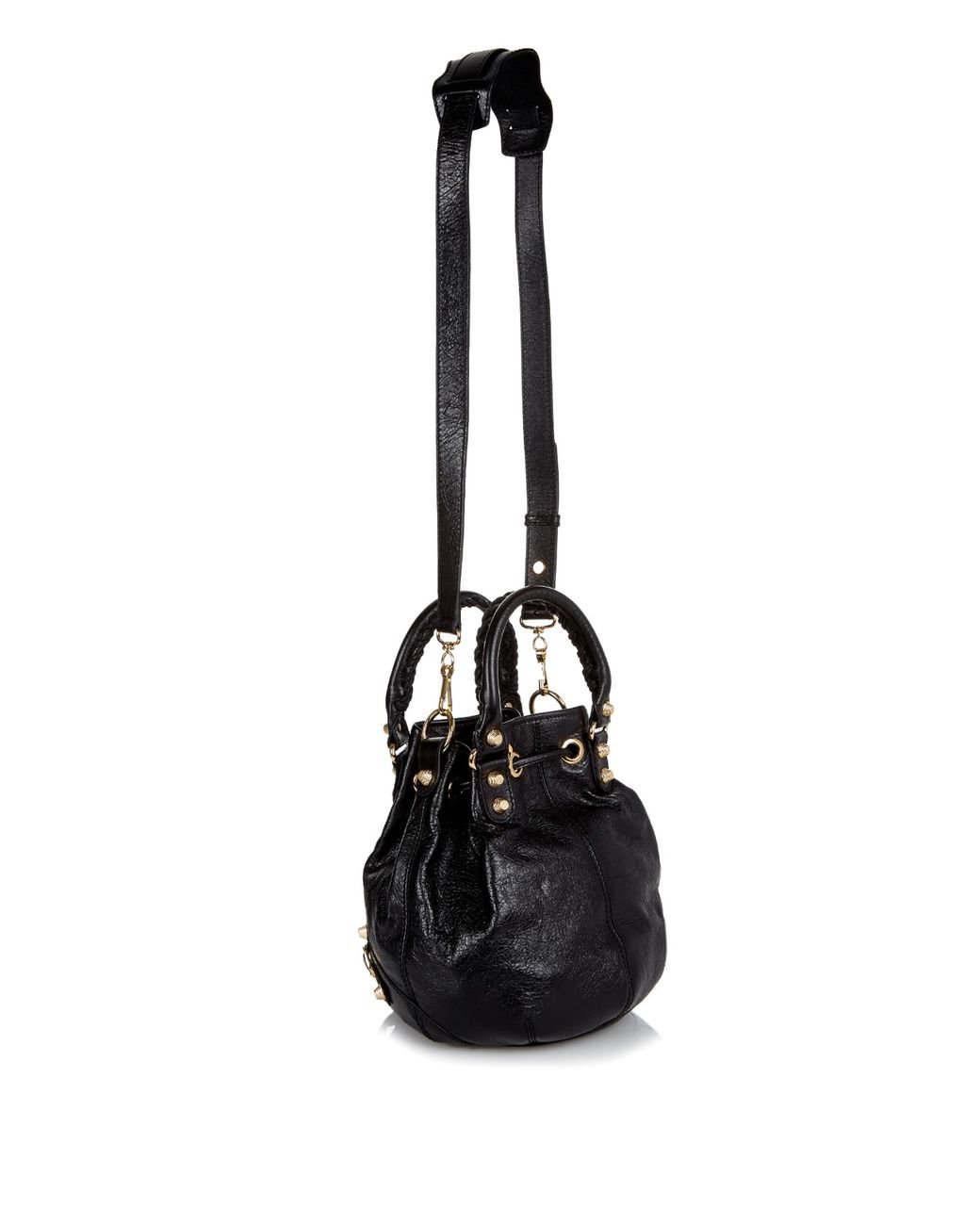 virtuel hensynsfuld Information Balenciaga Giant Pom-Pom Leather Bucket Bag in Black | Lyst