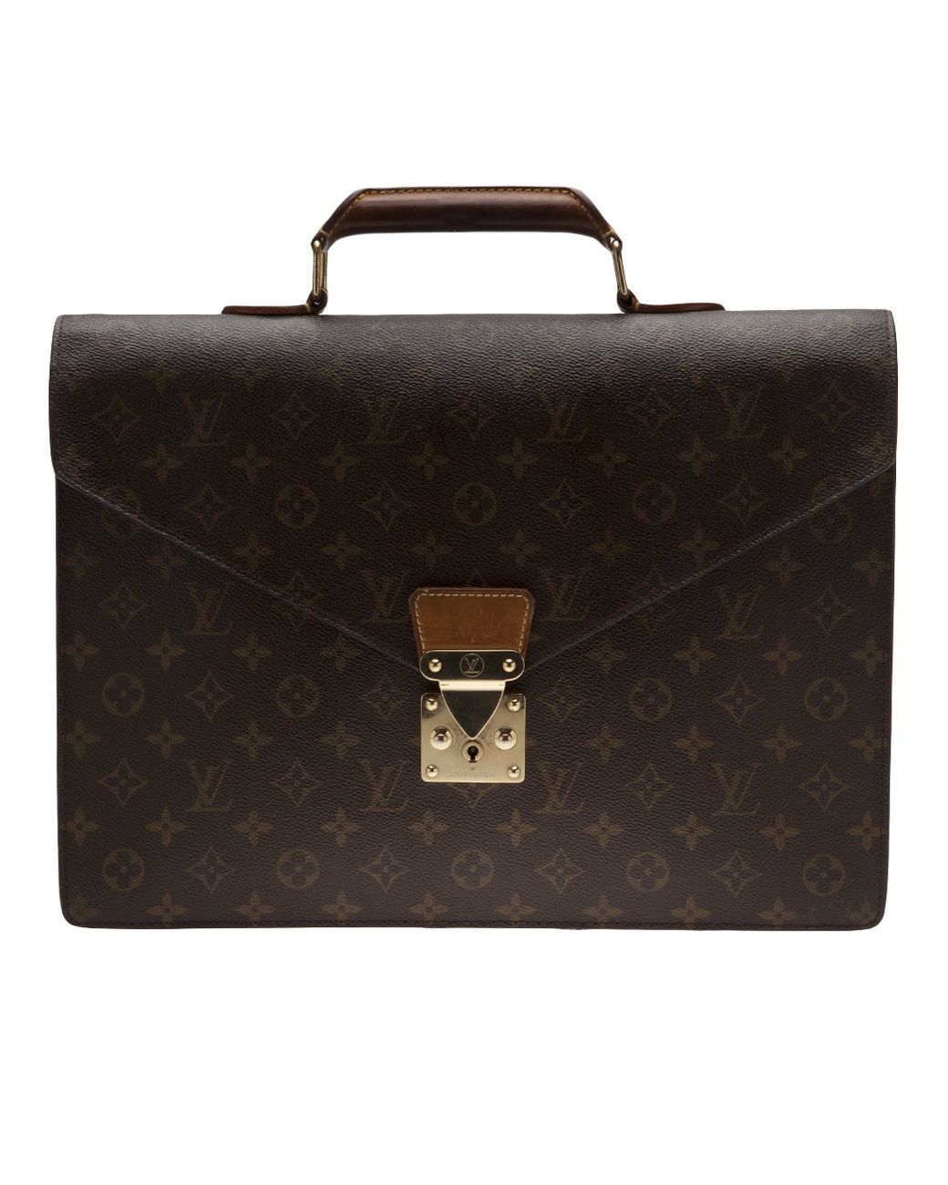 Louis Vuitton Monogram Serviette Fermoir - Brown Briefcases, Bags -  LOU692687