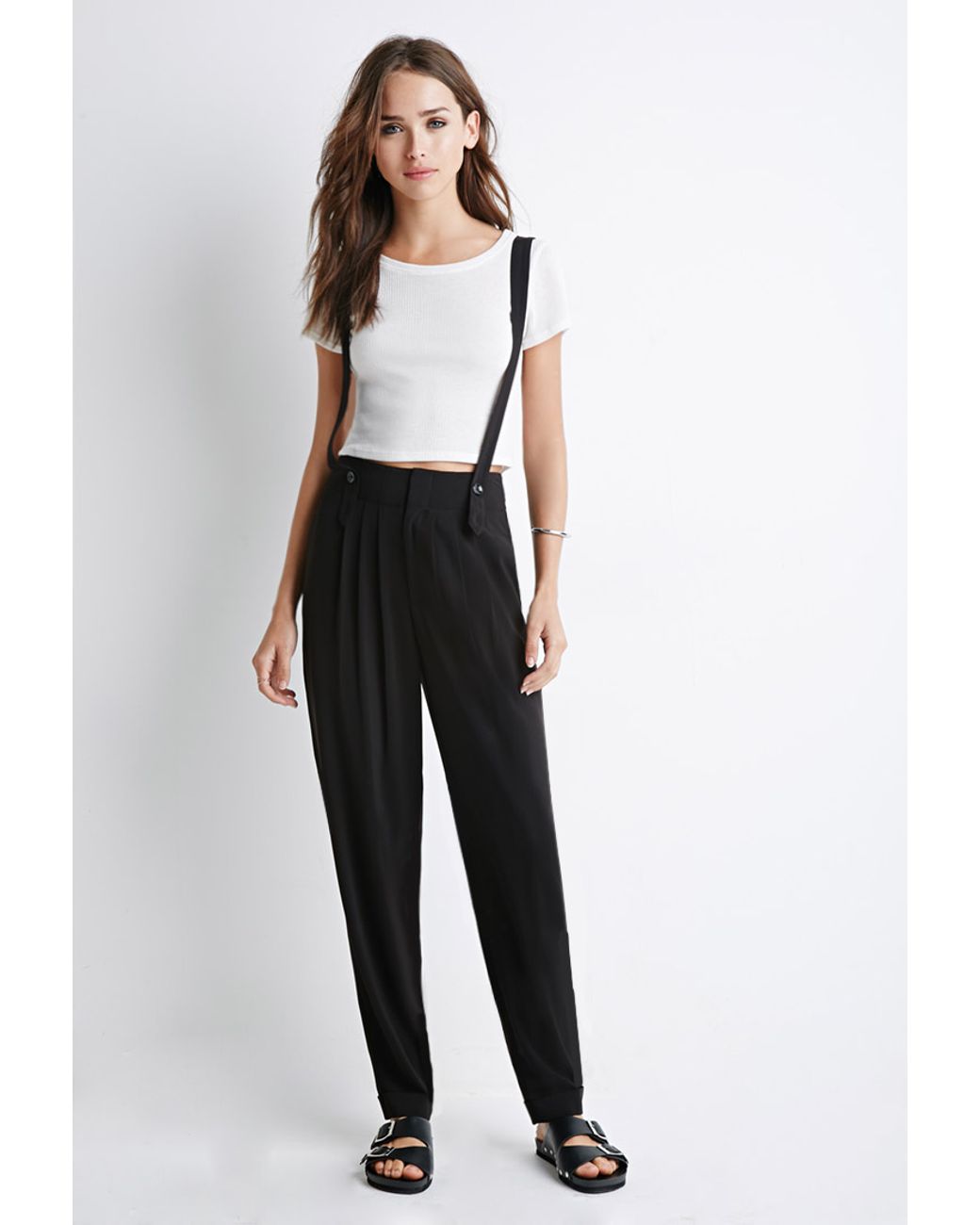 Forever 21 Classic Suspender Trousers 