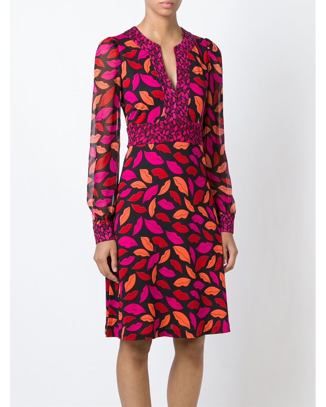 Dvf lips dress 2025