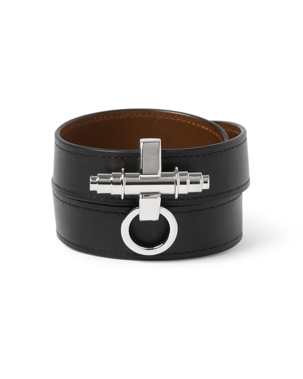 Givenchy 3 Row Obsedia Leather Bracelet in Black for Men | Lyst