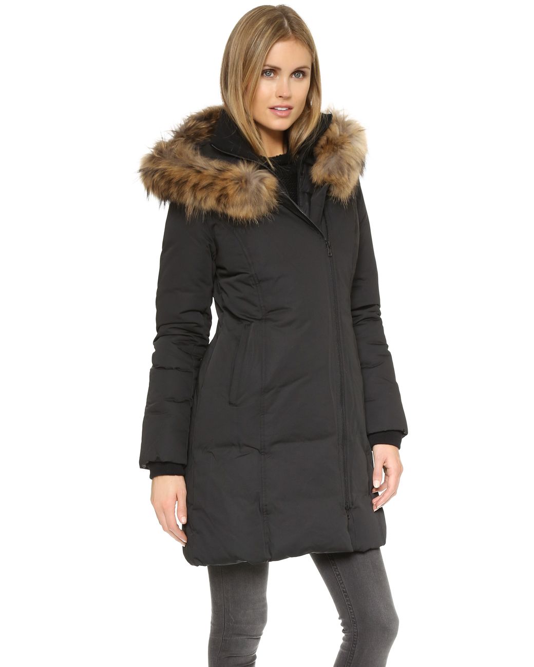 SOIA KYO Salma Down Coat in Black Lyst