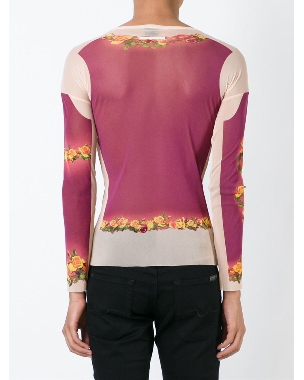 Jean Paul Gaultier Printed Sheer Top 