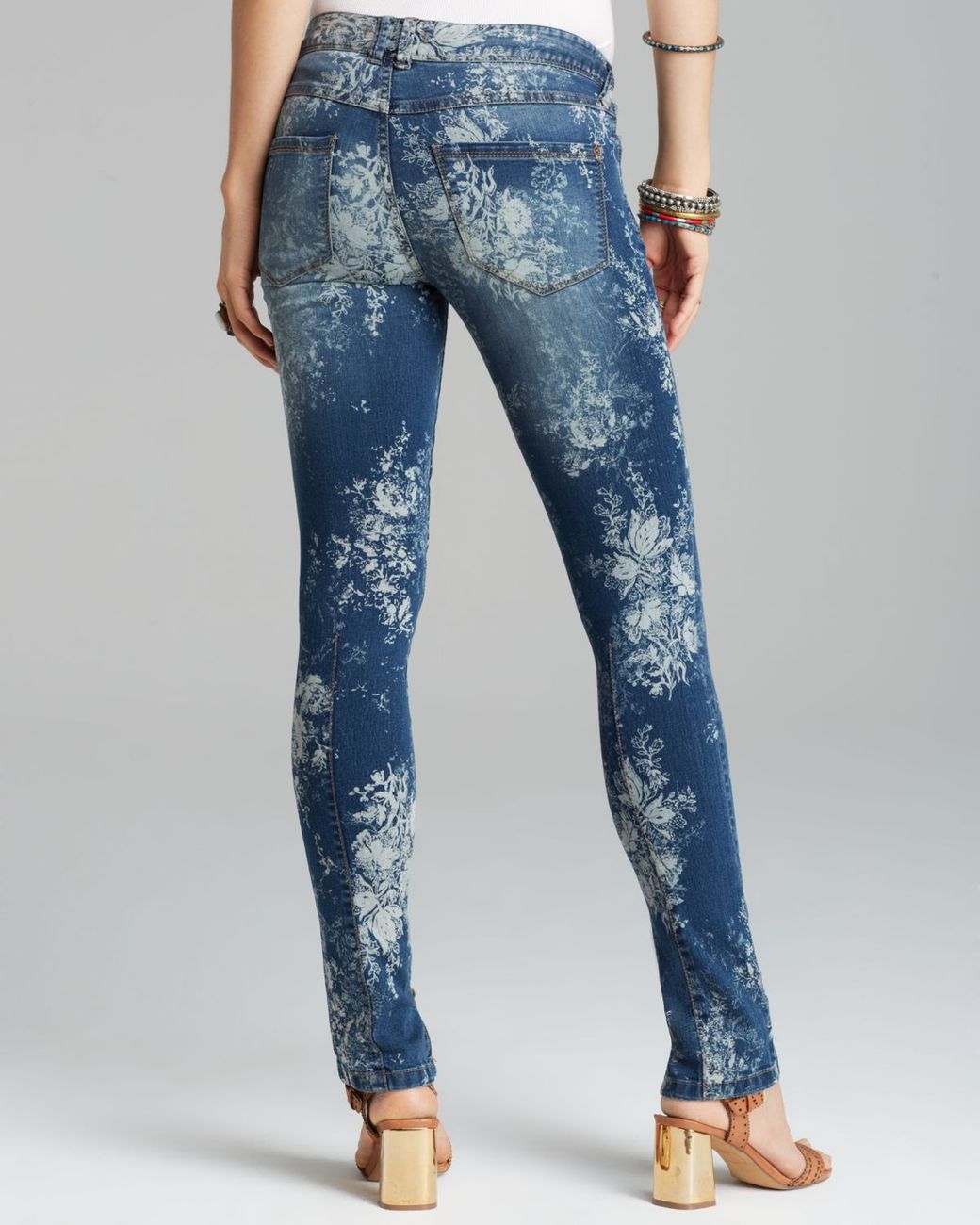Jeans Floral Printed Elle Skinny 