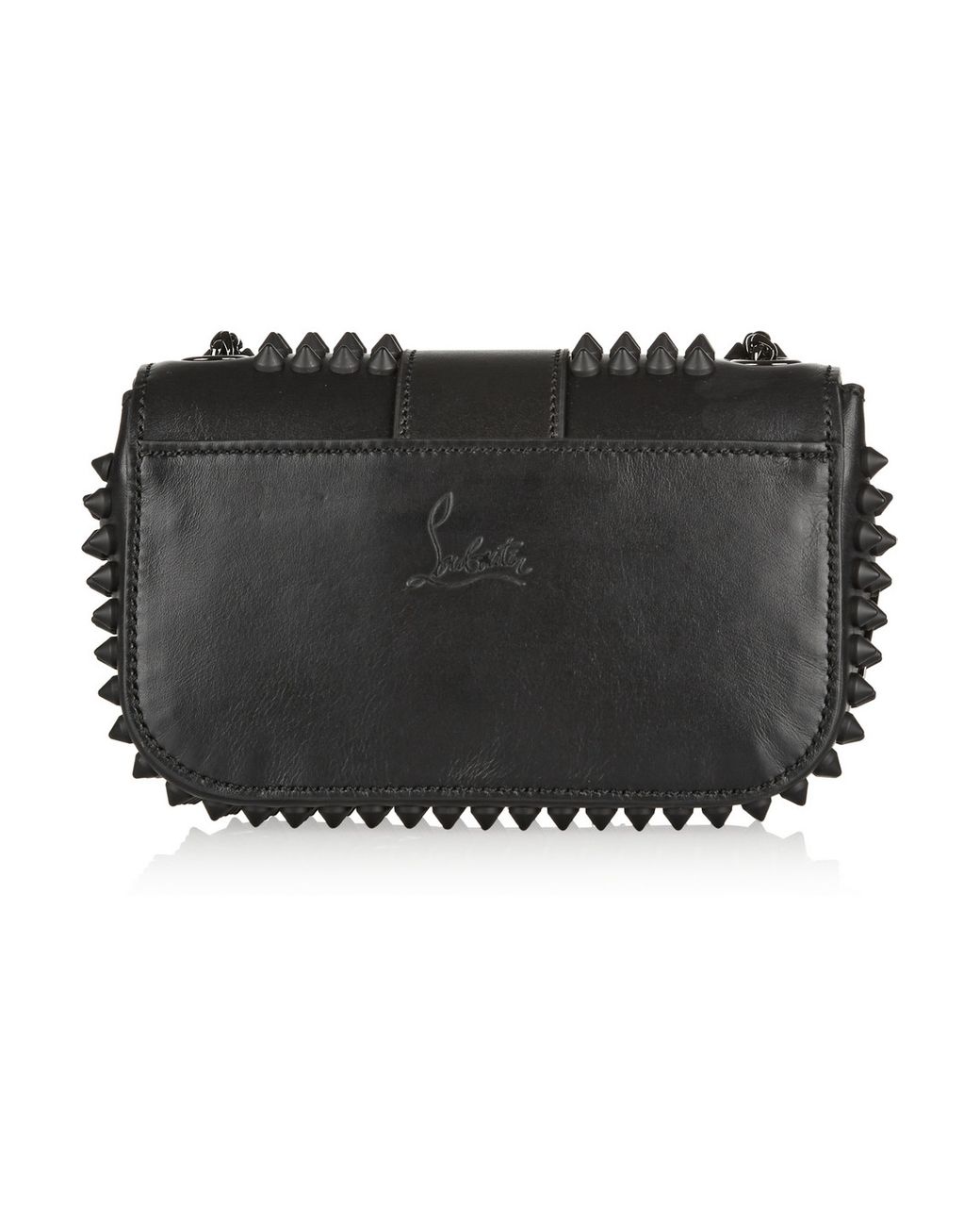 Christian Louboutin Sweety Charity Mini Spiked Leather Shoulder Bag in  Black | Lyst