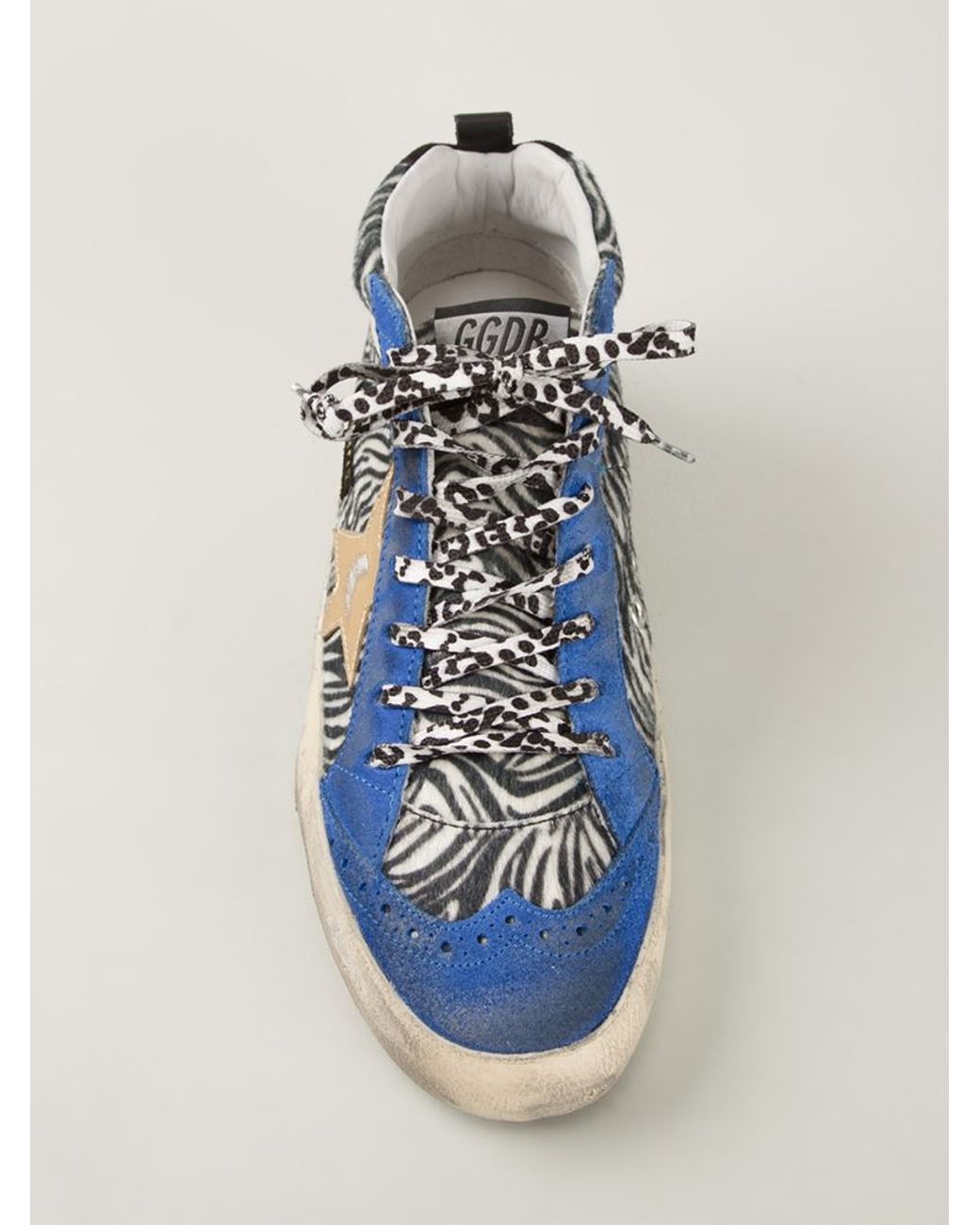 Golden goose mid star hotsell zebra