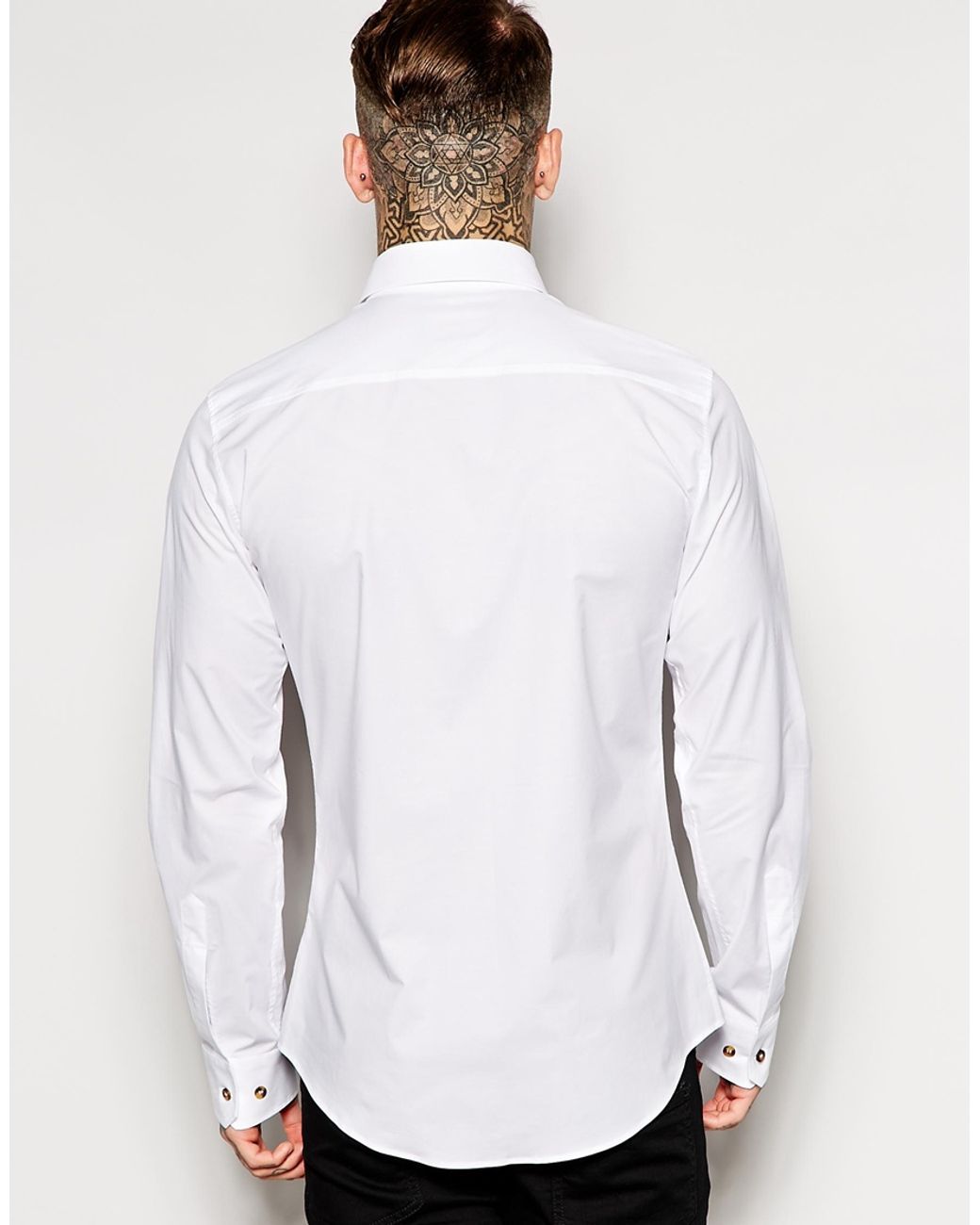 Vivienne Westwood Shirt with 3 Button Collar in White for Men | Lyst