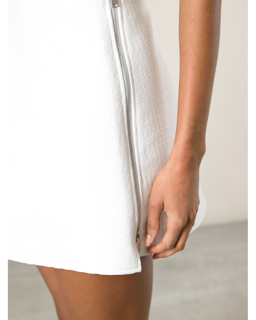 Courreges Aline Mini Skirt in White | Lyst