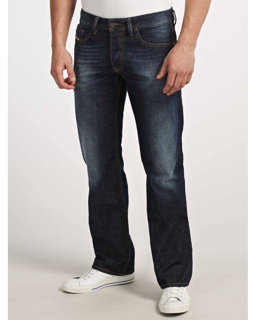 ler ramme blande DIESEL Larkee 0074w Straight Leg Jeans in Blue for Men | Lyst UK