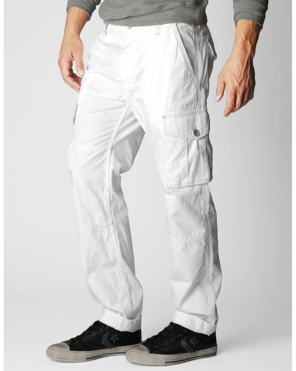 Women's White Cargo Pants Low Rise | Ally Fashion