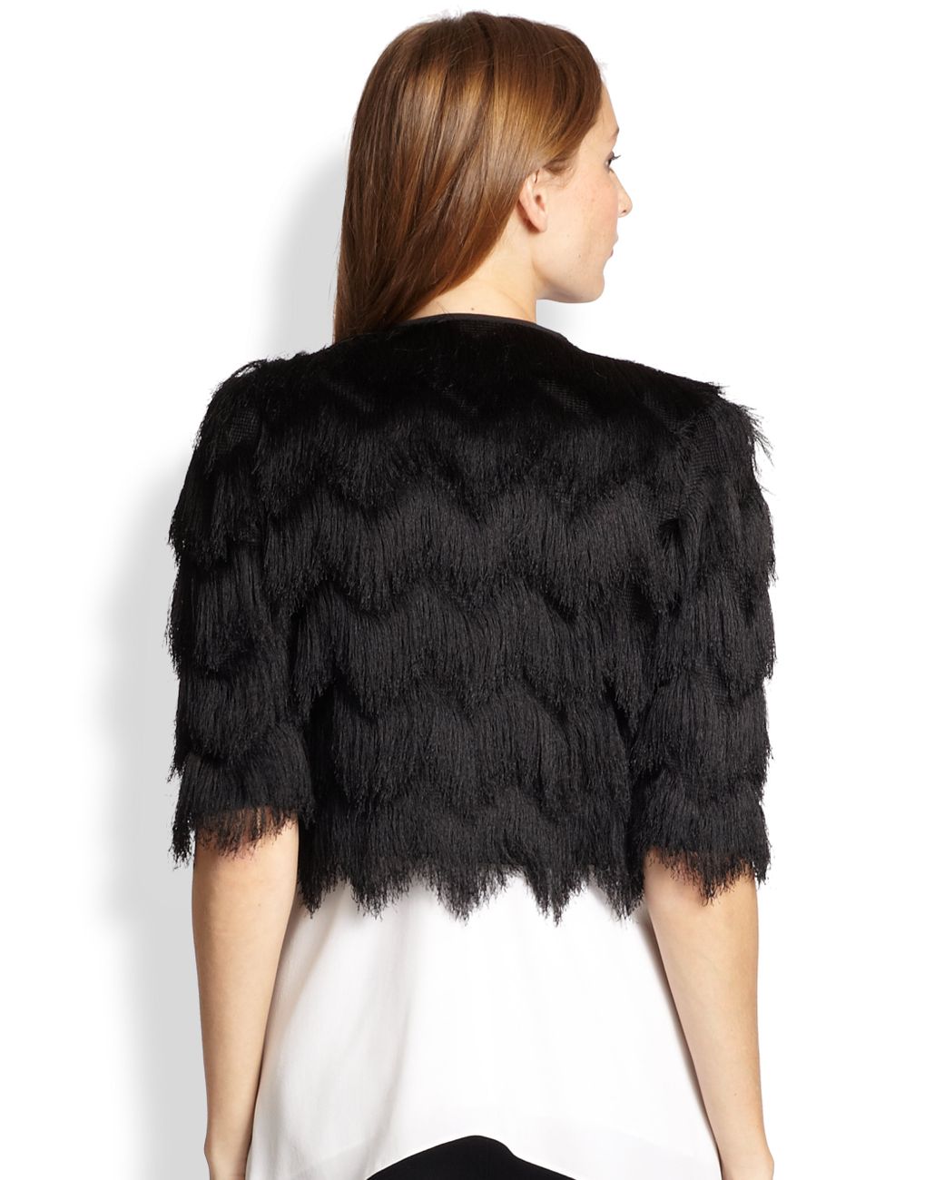 CLANE ／ CROSS FRINGE BOLERO