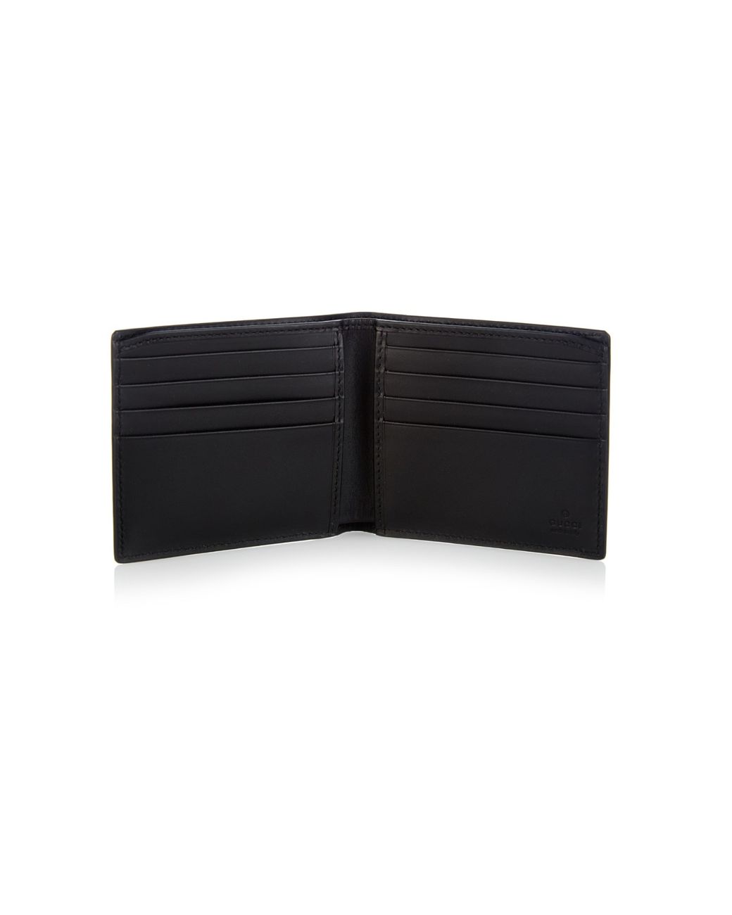 Gucci Web Stripe Leather Wallet in Black for Men | Lyst