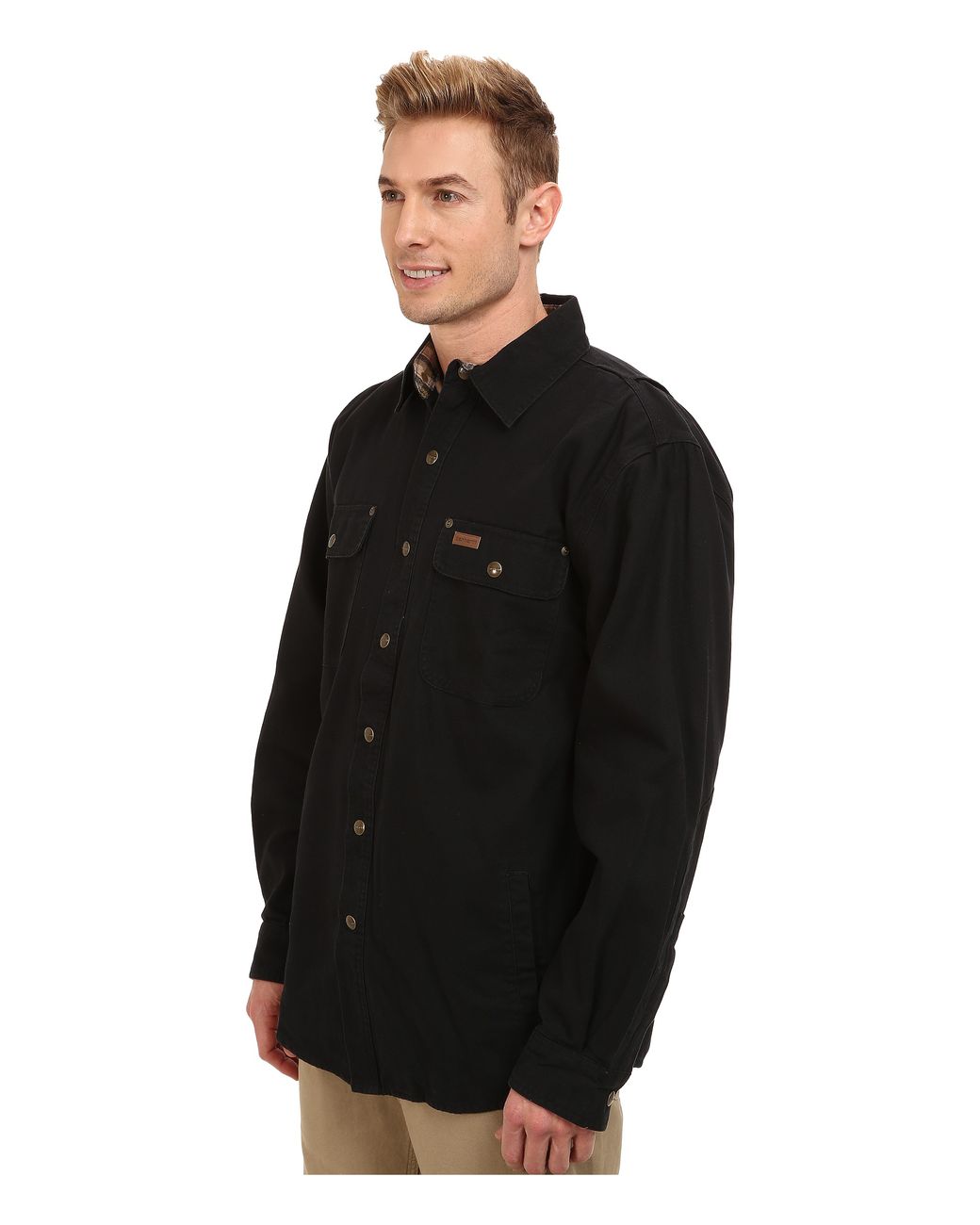 Carhartt Weathered Canvas Shirt Jacket in Black for Men | Lyst