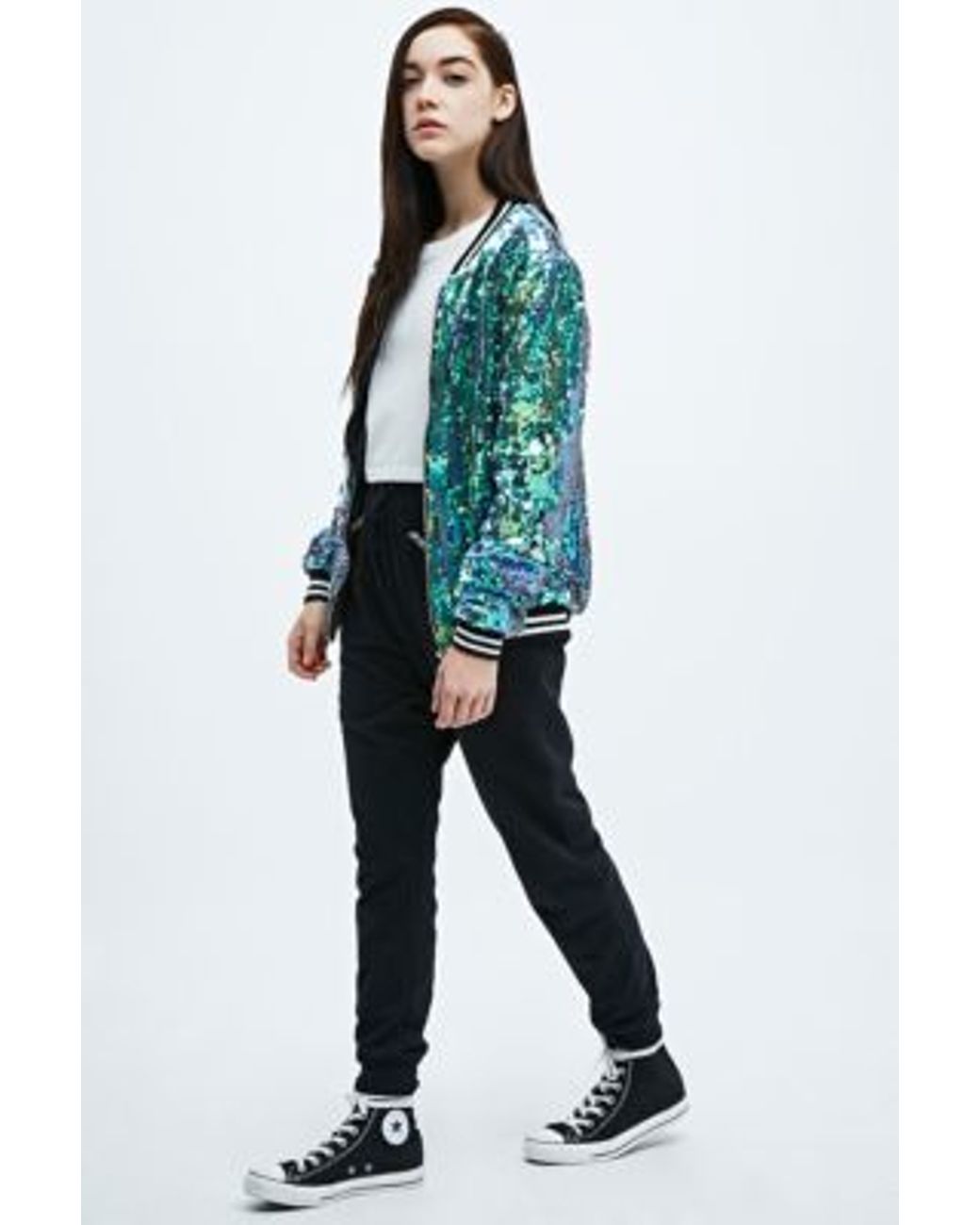 Jaded london sequin bomber jacket cheap