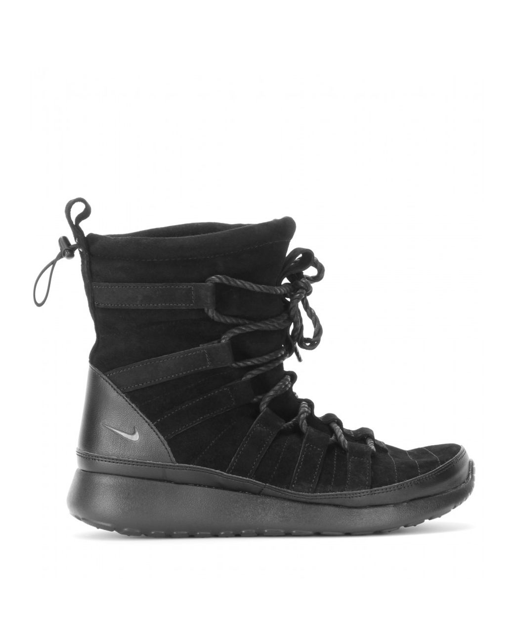 Nike Roshe One Hi Suede Sneaker Boots in Black | Lyst
