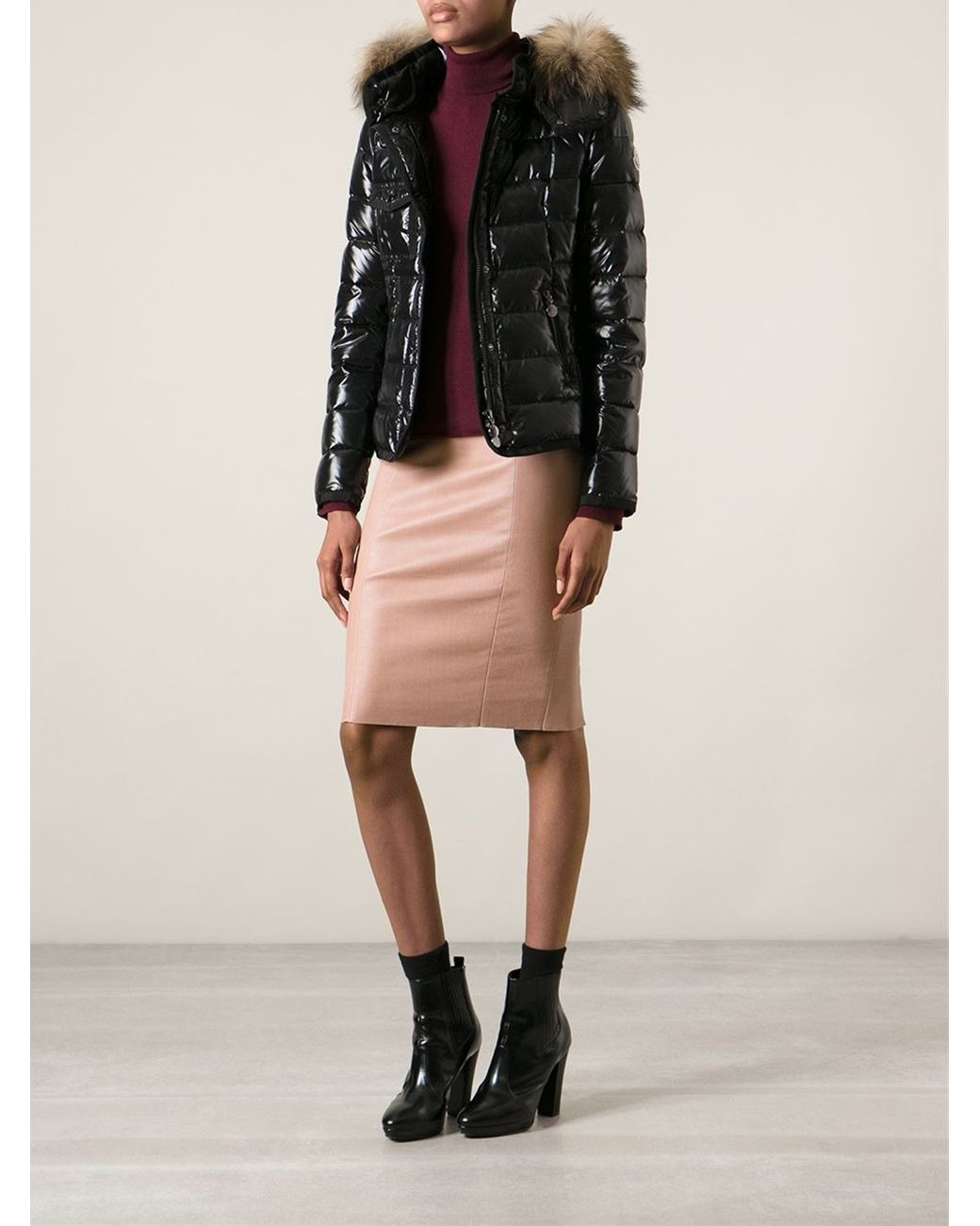 moncler black shiny jacket
