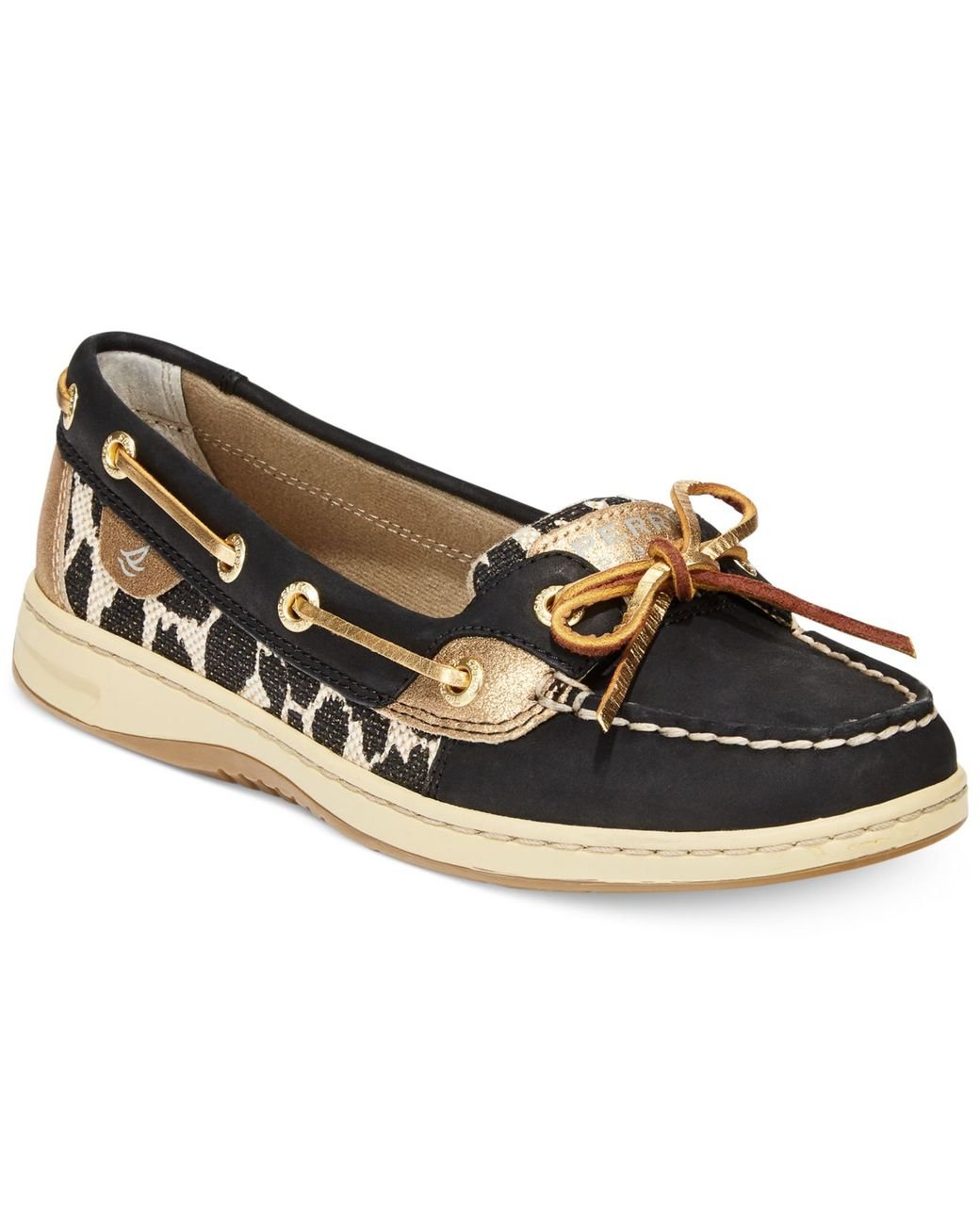 Sperry Top-Sider Sperry Women'S Angelfish Leopard Boat Shoes in Black | Lyst