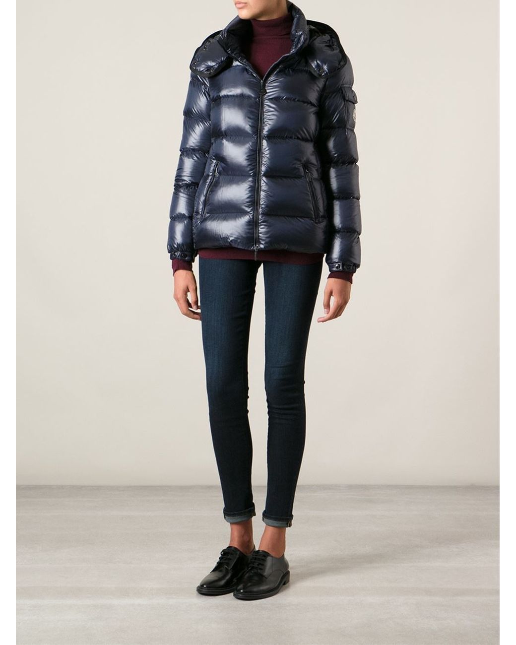 Moncler 'Berre' Padded Jacket in Blue | Lyst