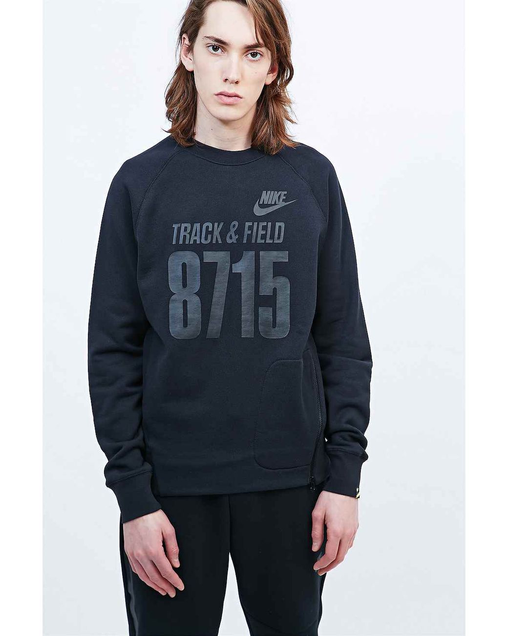 Nike Track And Field 8715 Sweatshirt In Black for Men | Lyst UK