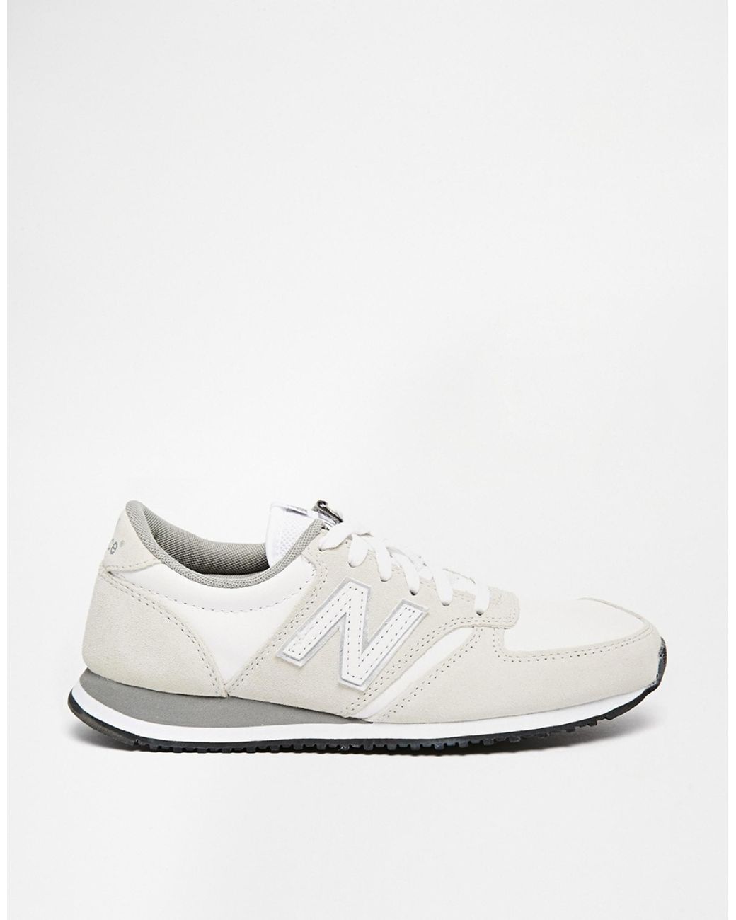 New Balance 420 Suede Low-Top Sneakers in Natural | Lyst