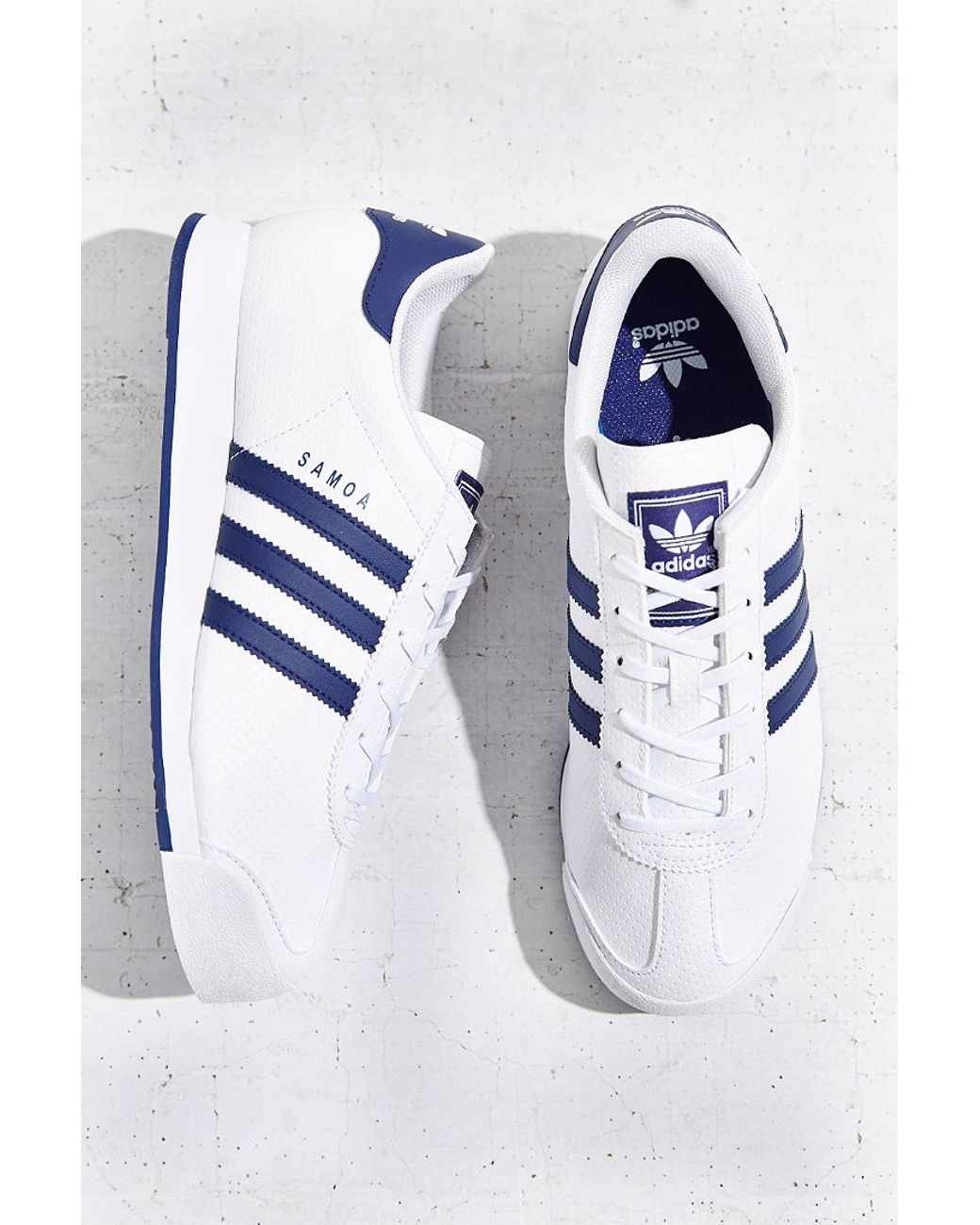adidas Originals Samoa Blue Stripe Sneaker | Lyst