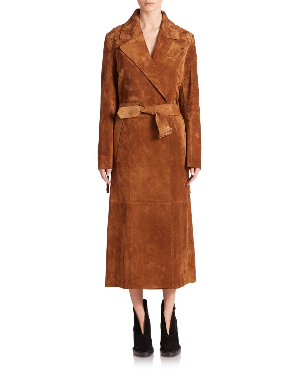 burberry suede trench