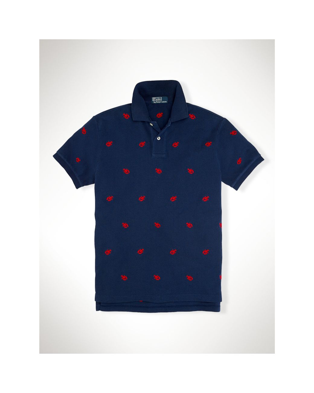 Polo Ralph Lauren Custom-Fit Lobster Polo Shirt in Blue for Men | Lyst