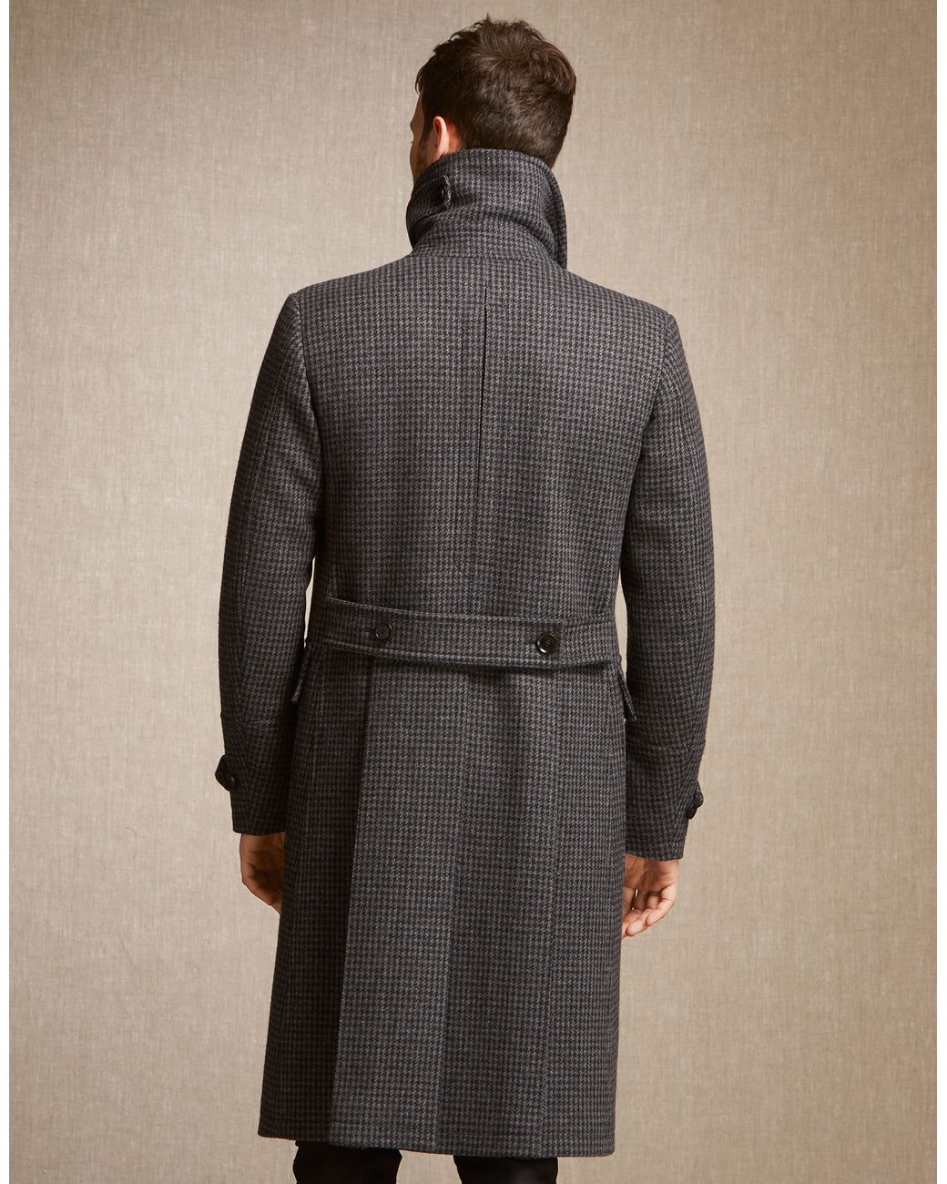 Belstaff Milford Coat In Black/charcoal Tweed for Men | Lyst