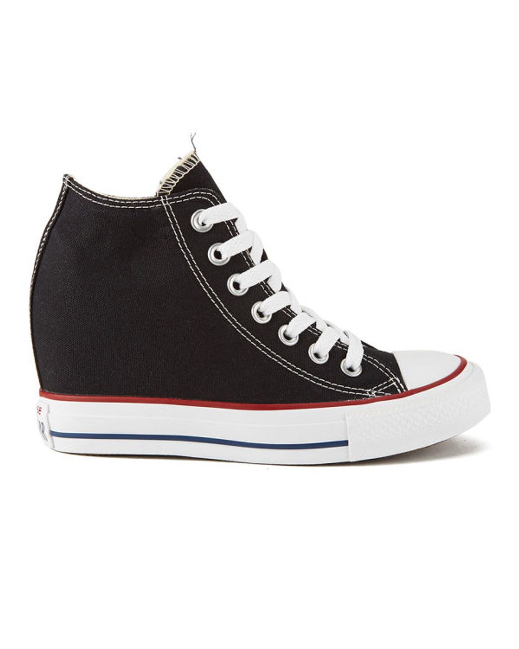 Converse Women's Chuck Taylor All Star Lux Hidden Wedge Canvas Trainers in  Black | Lyst UK