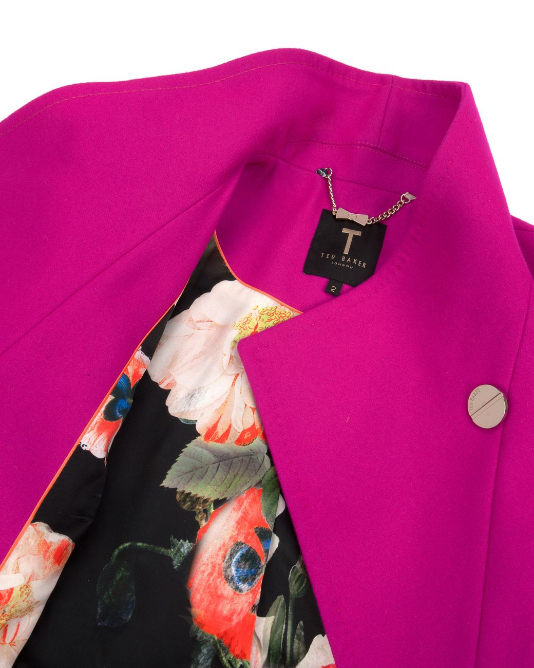 Ted Baker Belted Wrap Coat in Pink | Lyst
