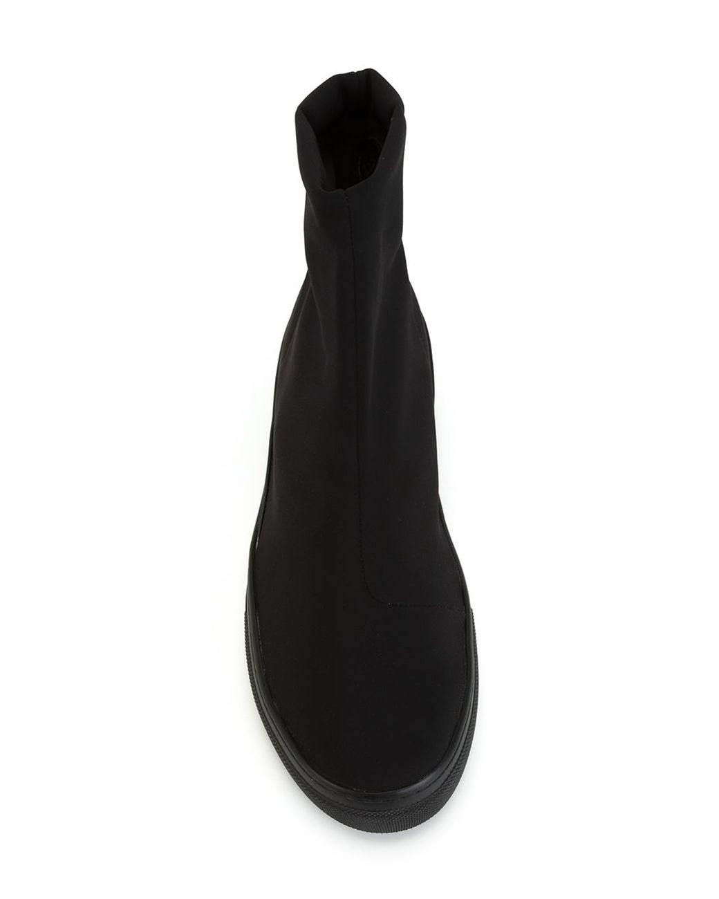 Tod's Flat Rubber-Sole Boots in Black 