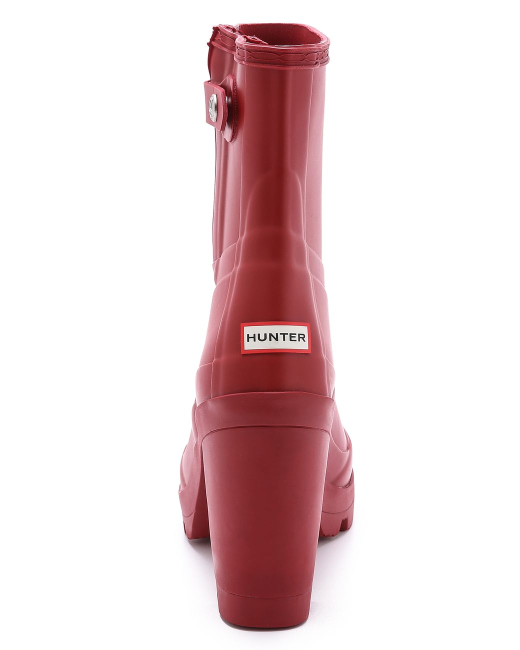dark red hunter boots