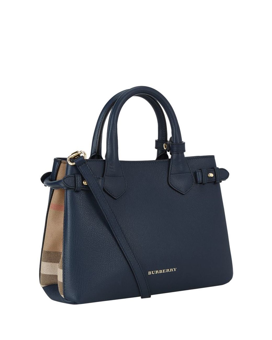 Burberry Small Banner Bag in Blue | Lyst UK