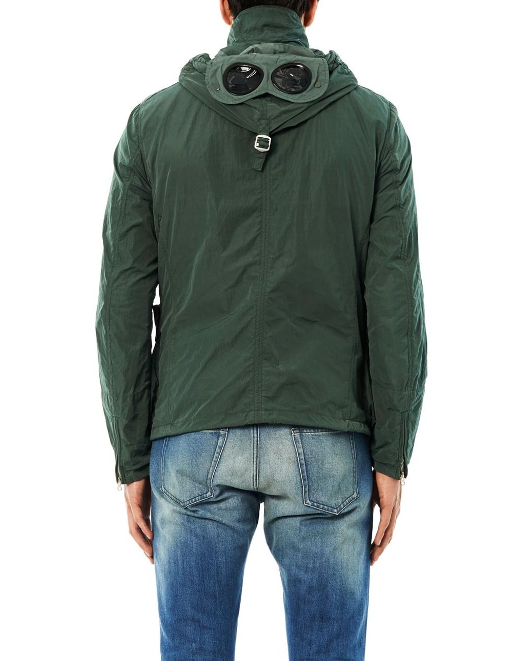 C.P. Company Bellow Hooded Goggle Jacket in Green for Men | Lyst