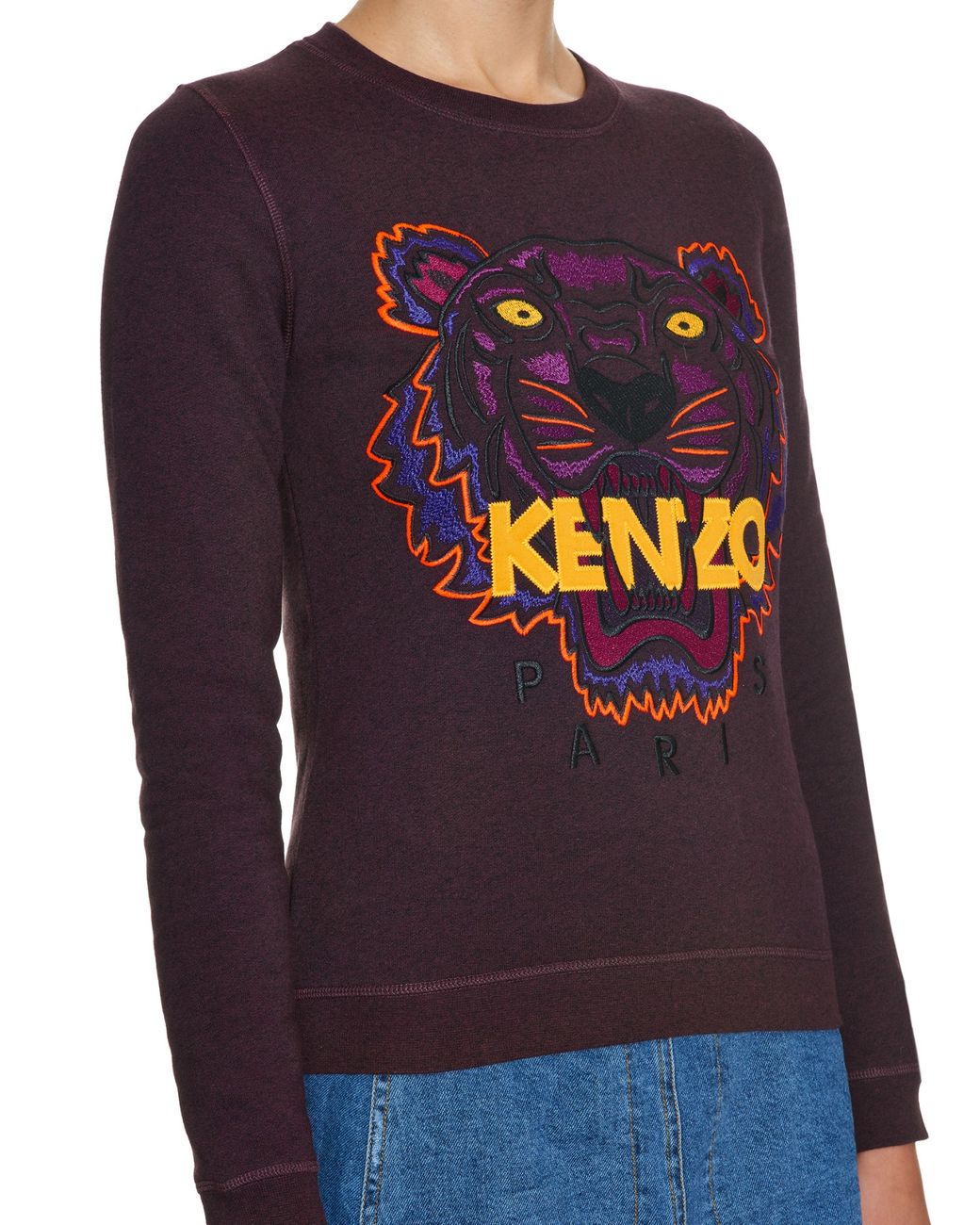KENZO Tiger Embroidered Sweatshirt in Purple Lyst